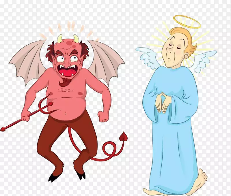 魔鬼插图撒旦天使-撒旦和天使