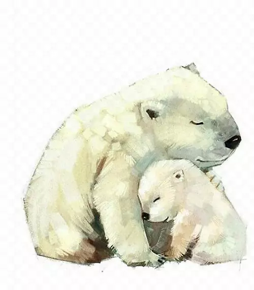体恤北极熊-大熊猫帽衫-手绘北极熊
