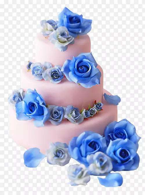 结婚蛋糕生日蛋糕奶油巧克力蛋糕-花式蓝色玫瑰结婚蛋糕