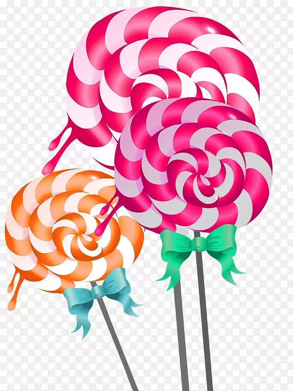棒棒糖Chupa Chups剪贴画-粉红彩虹棒棒糖
