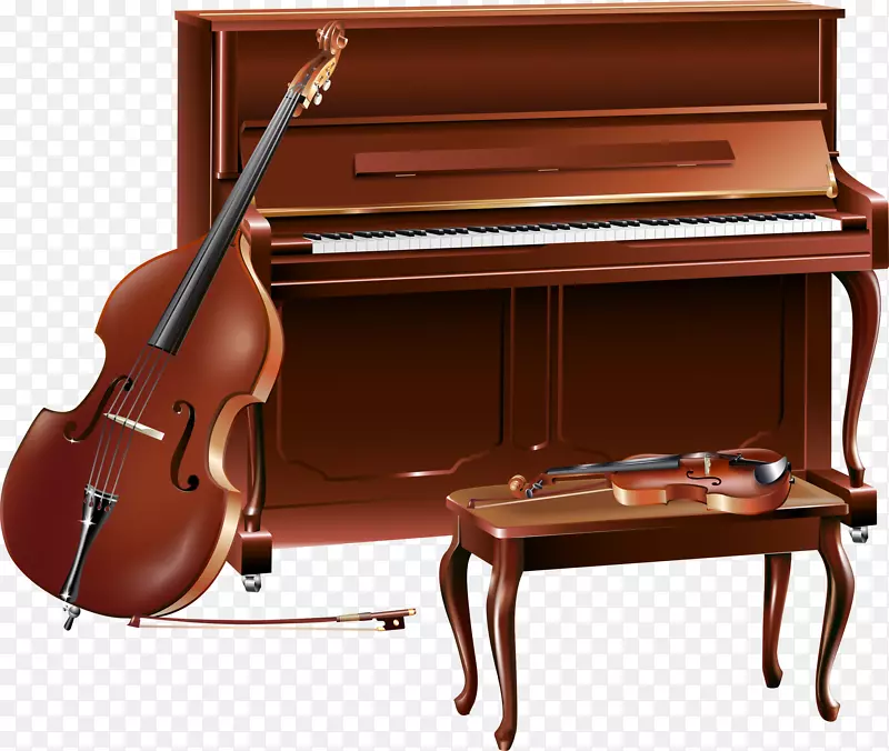 大钢琴小提琴大提琴剪辑艺术钢琴和小提琴