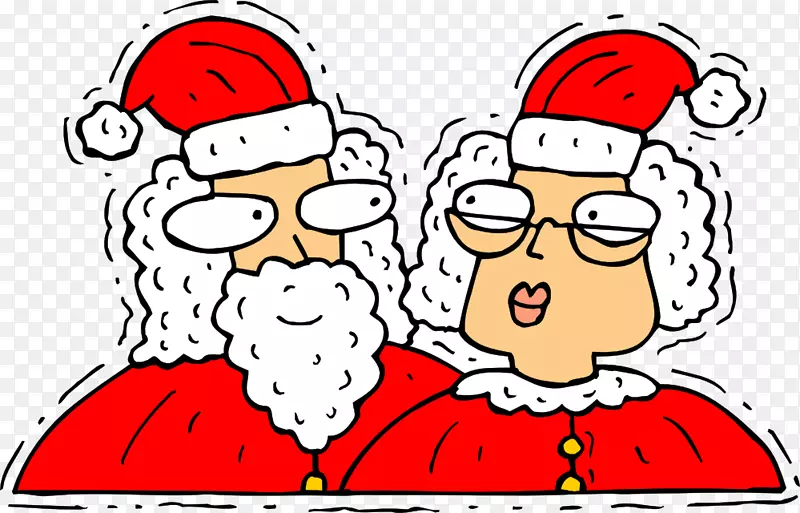 夫人。圣诞老人北极礼物剪贴画-圣诞老人图形