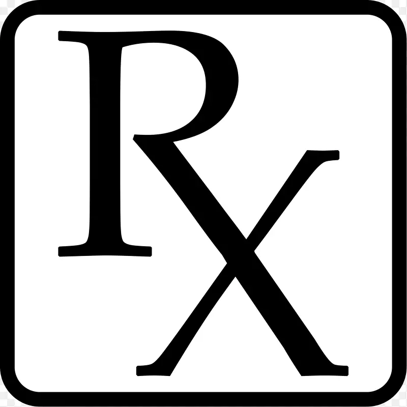 医药处方、药品、药片、剪贴画-RX剪贴画