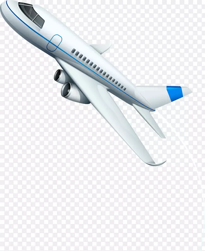 飞机绘图图标-卡通白色飞机