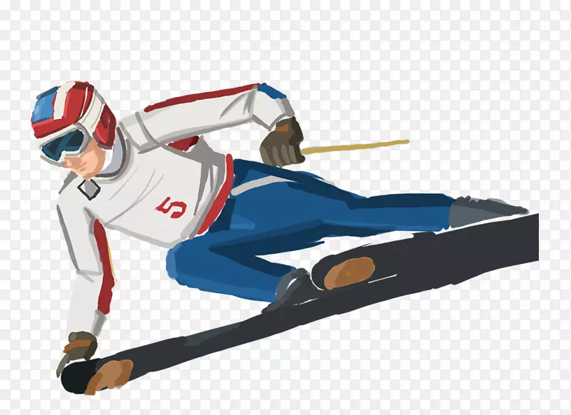 滑雪捆绑冬季运动-滑雪