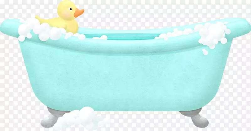 浴缸毛巾浴室洗澡-浴缸里的黄色小鸭子