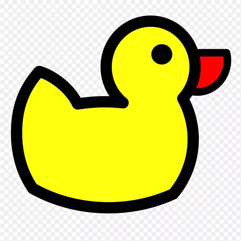 橡胶鸭夹艺术-黑白滑稽的鸭子卡通图片