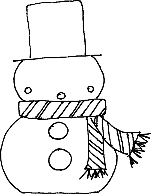 着色书圣诞老人姜饼屋雪人-可爱雪人图片