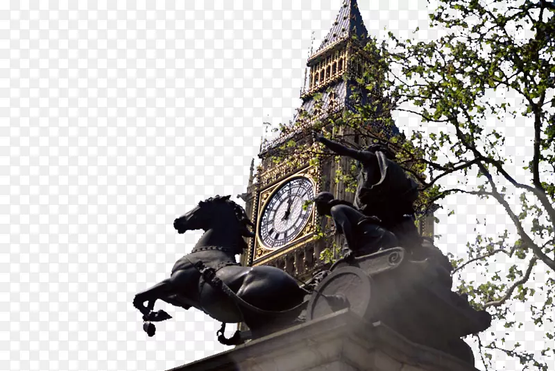 威斯敏斯特大本宫，特拉法加广场，伦敦，机场，伦敦，城市-大本钟和马