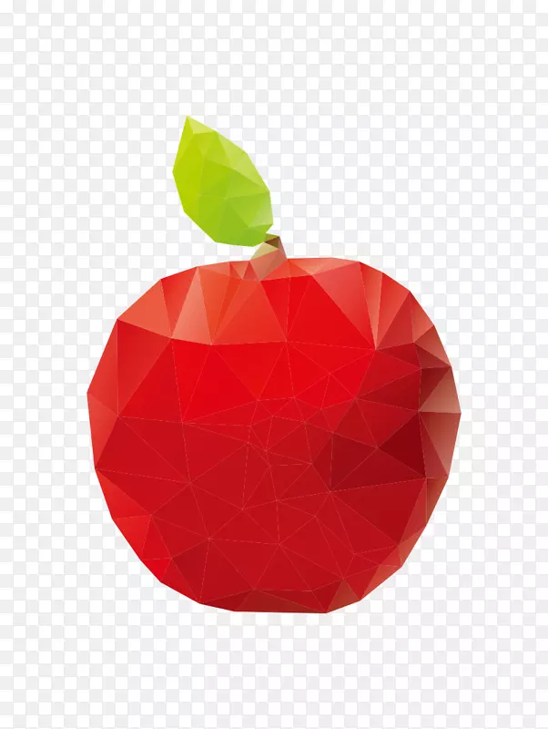 拼贴苹果三角-三角形拼贴苹果