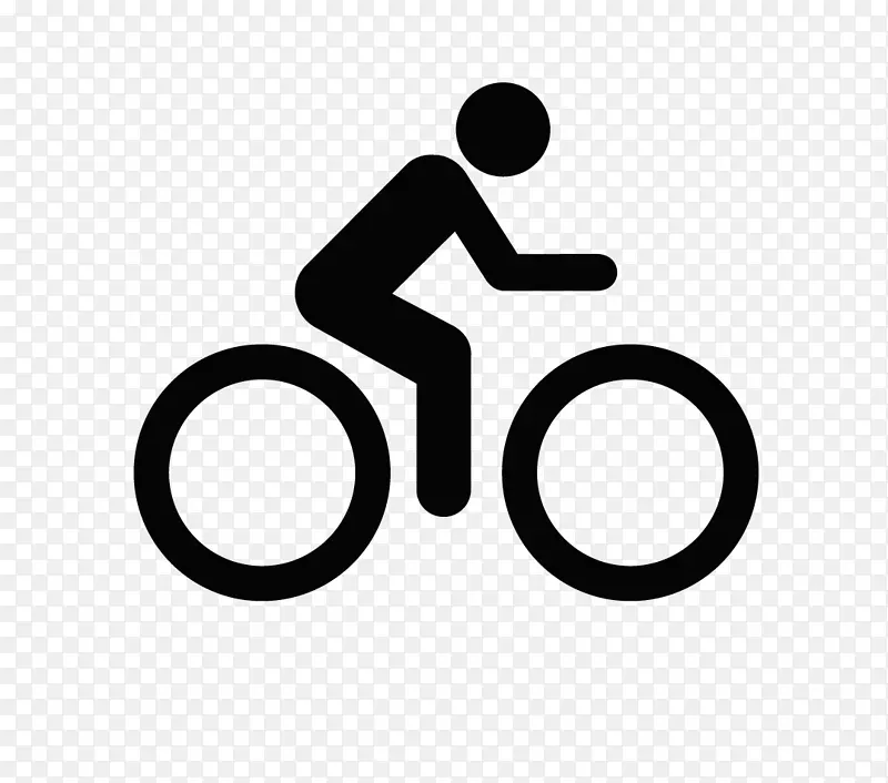 自行车道路自行车图标-卡通黑色健身房自行车标志