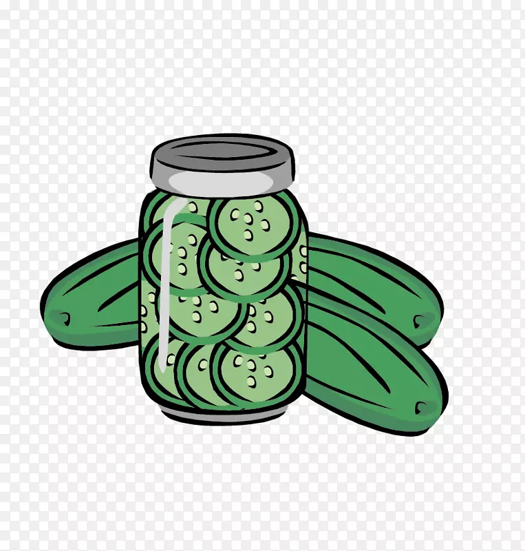 黄瓜腌制罐夹艺术-黄瓜