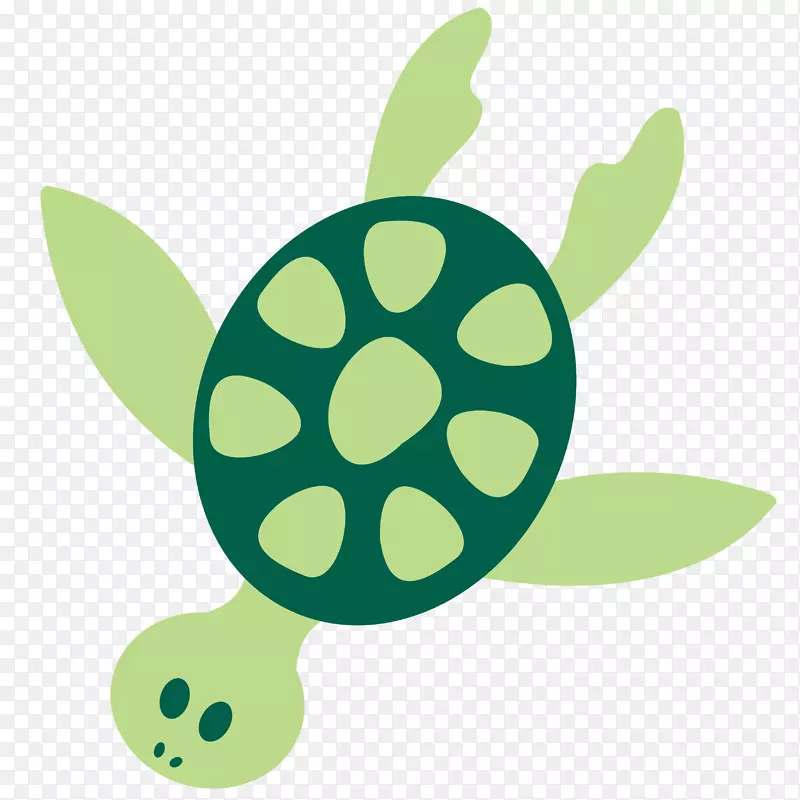 海龟动画剪辑艺术-绿海龟剪贴画