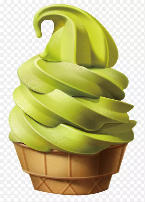 绿茶冰淇淋锥-绿茶冰淇淋