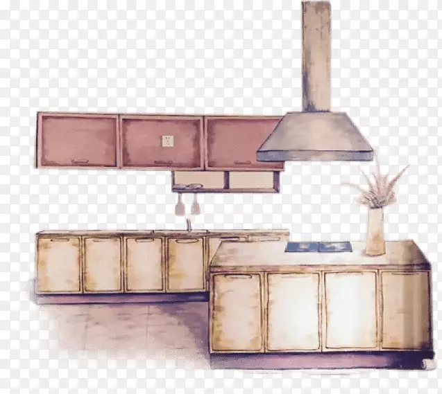 厨房橱柜手绘厨房