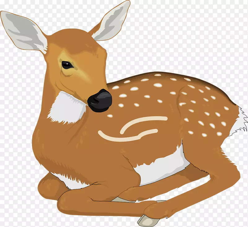 白尾鹿夹艺术-棕色鹿