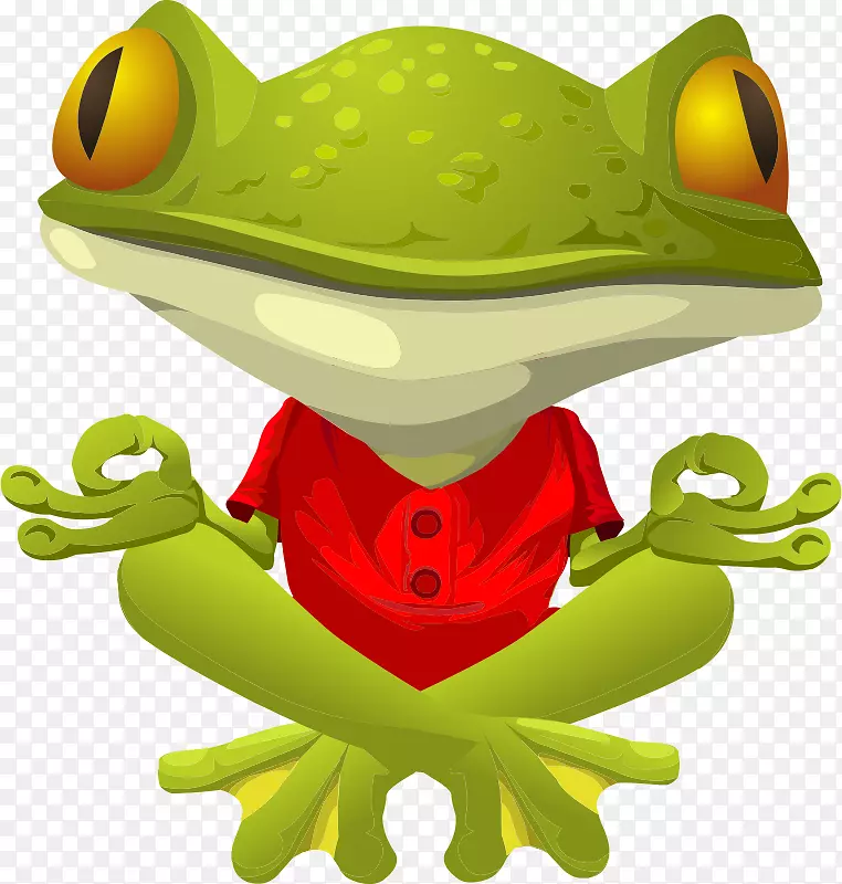 青蛙瑜伽剪贴画.丑陋的青蛙剪贴画