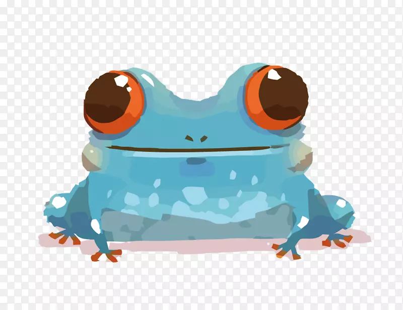 蓝毒飞镖蛙爬行动物可爱图-蓝蛙