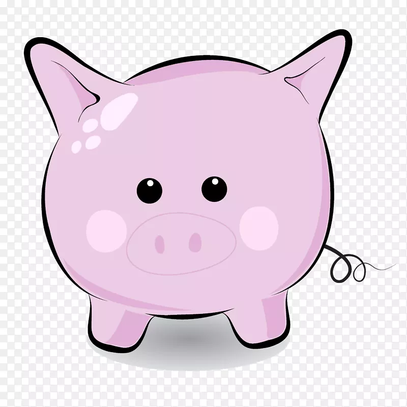 家猪可爱剪贴画-可爱的猪剪贴画