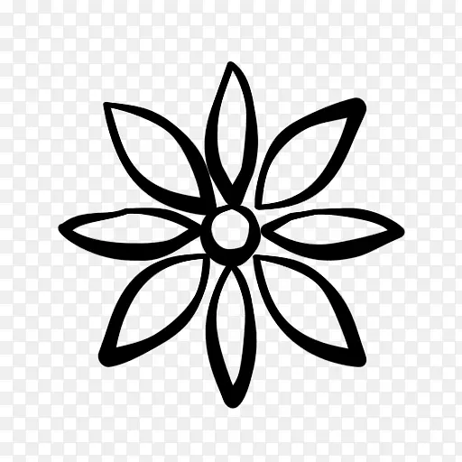 花卉剪贴画-简单的花卉剪贴画
