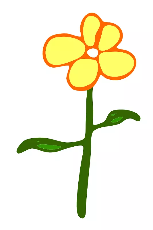花卉动画剪贴画-简单的花卉剪贴画