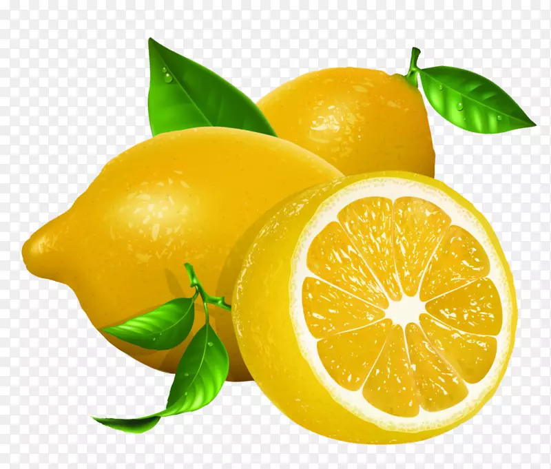 柠檬剪贴画-新鲜柠檬