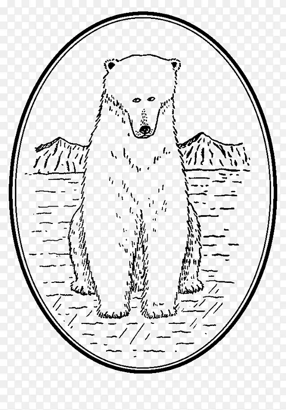 北极熊卡通插图.卡通插图北极熊