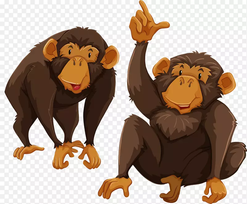 吉本灵长类猴子插图-淘气猴