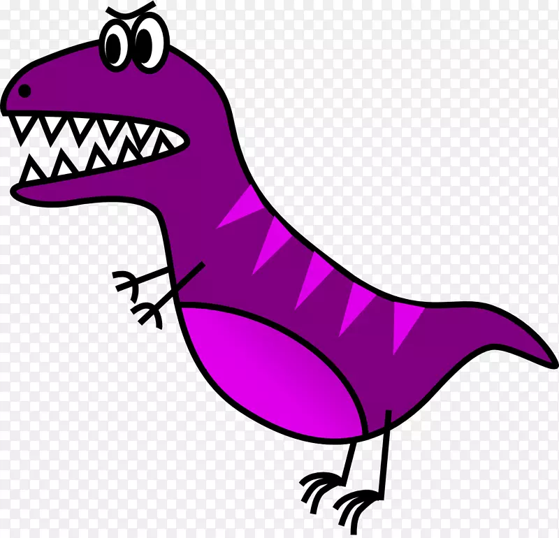 暴龙恐龙雕塑艺术-紫色恐龙剪贴画