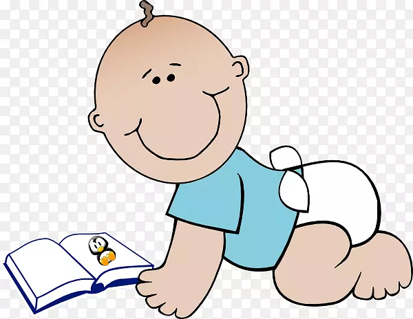 婴儿读物剪贴画-动画阅读剪贴画