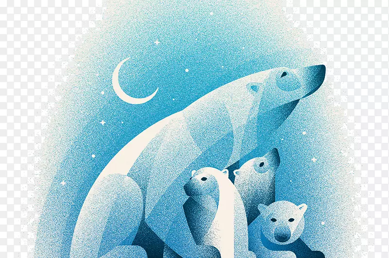 北极熊工作室海报插图-北极熊元素
