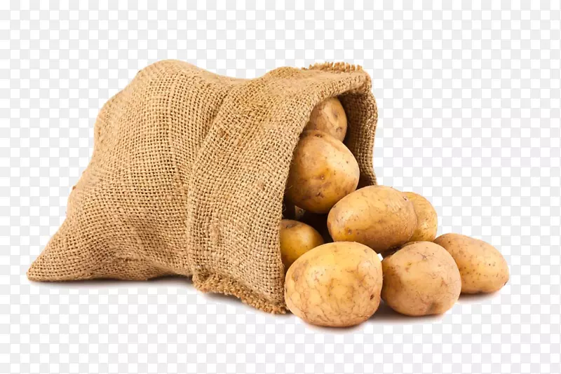 有机食品土豆麻袋摄影.马铃薯