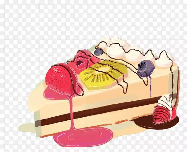 巧克力蛋糕crxe8me焦糖玉米饼短蛋糕手绘卡通巧克力蛋糕