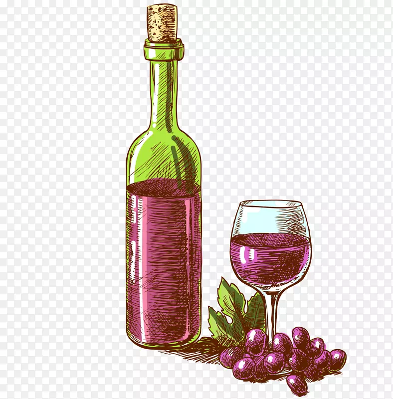 起泡葡萄酒香槟酒瓶插图-年份葡萄酒