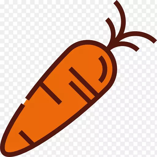 素食菜系胡萝卜可伸缩图形图标-胡萝卜