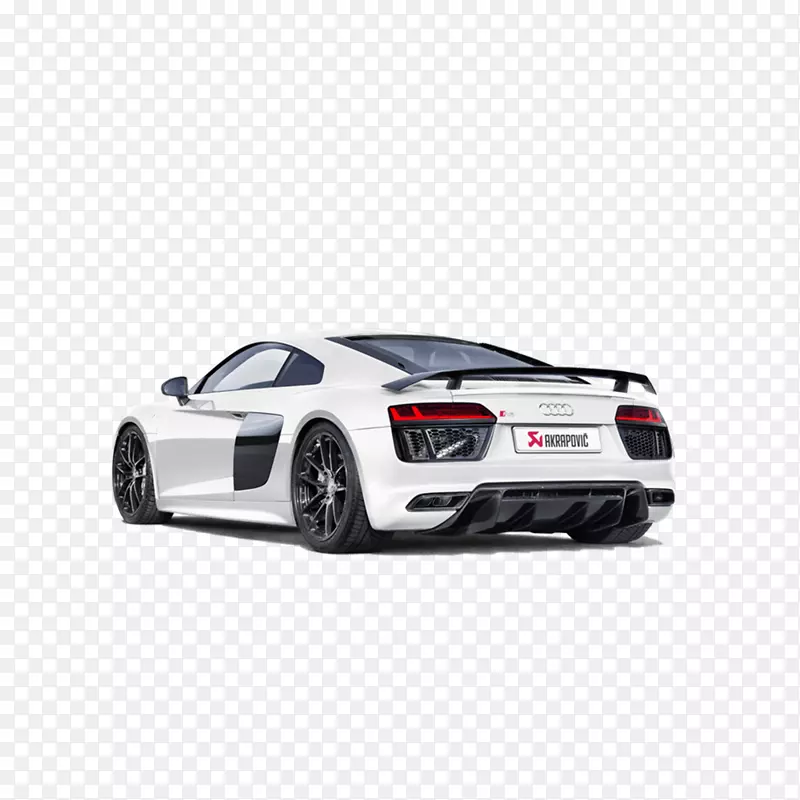 2017年奥迪R8排气系统汽车-白色，背面，汽车，奥迪R8