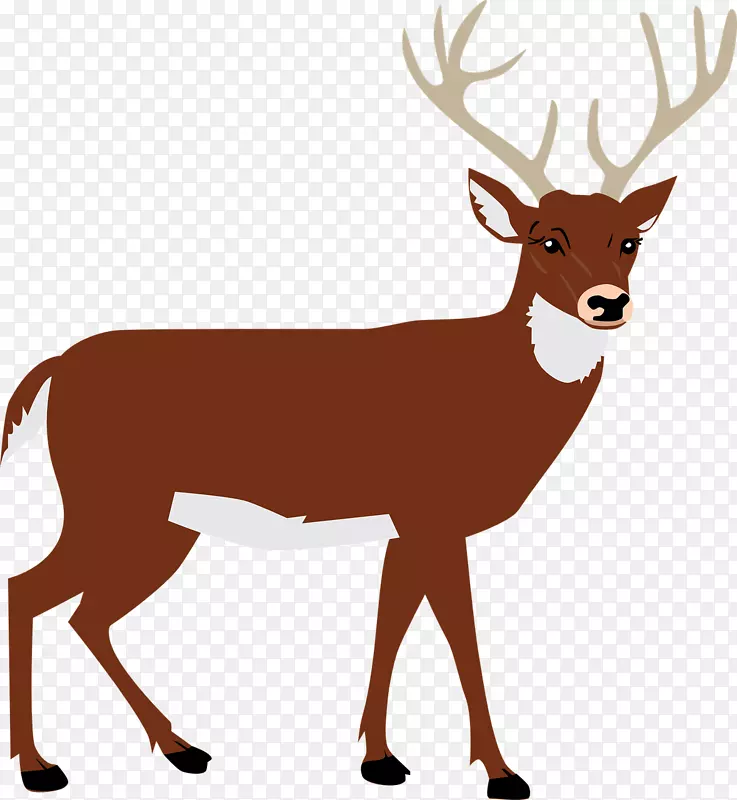 鹿角可伸缩图形剪辑艺术棕色鹿