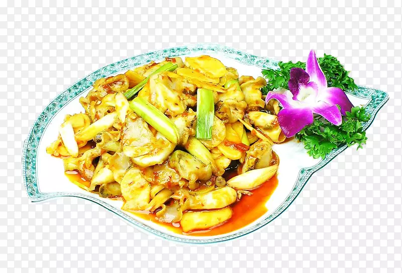 泰国菜，菜，海鲜，生姜配方-姜炒蜗牛