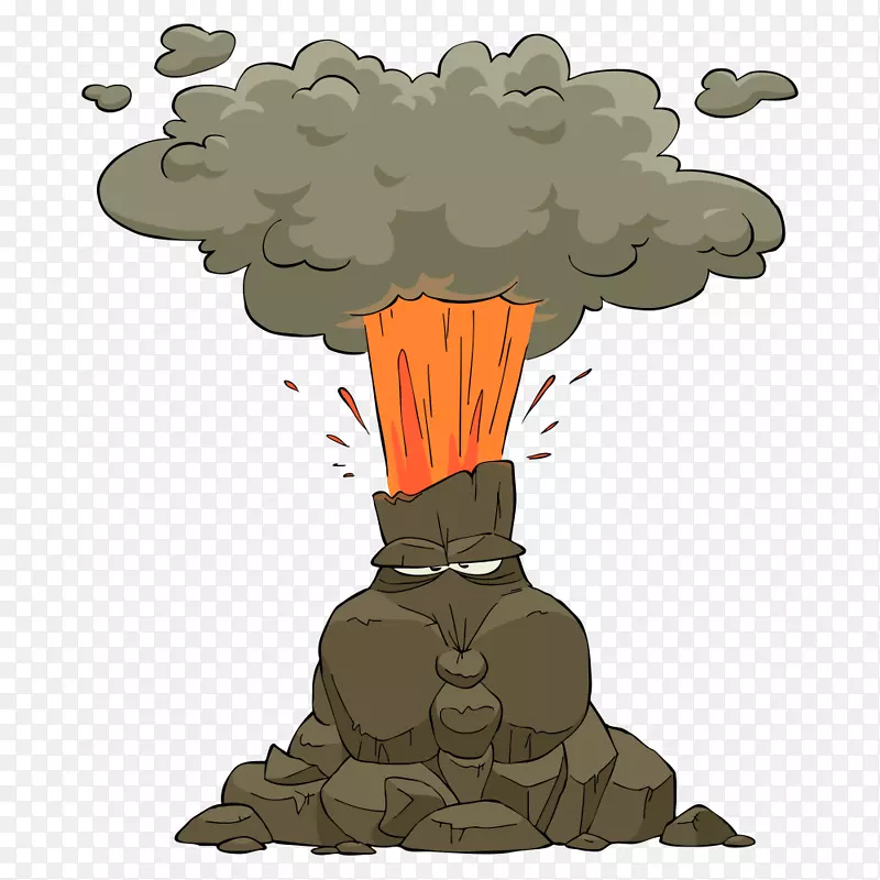 火山熔岩动画剪辑艺术-火山喷发