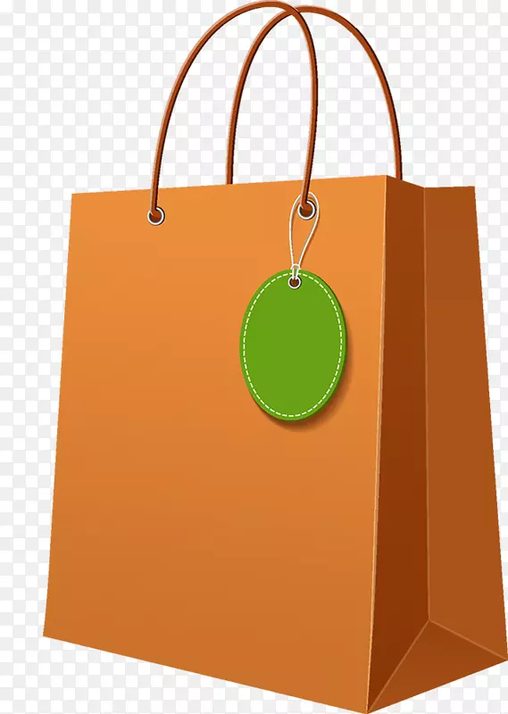 购物袋披萨店-橙色购物袋