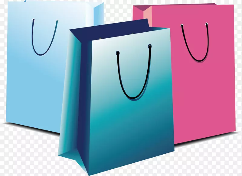 纸袋购物袋-三个购物袋