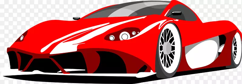 法拉利F12-卡通手绘红色法拉利