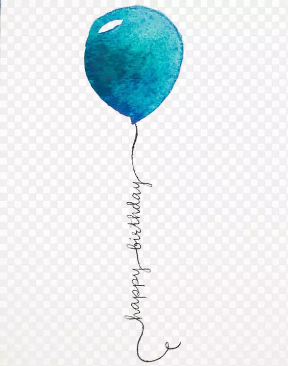 生日气球贺卡-快乐气球
