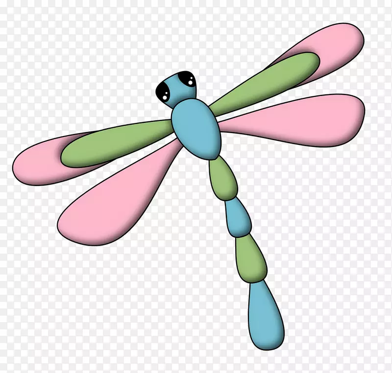 昆虫动画剪辑艺术-卡通蜻蜓