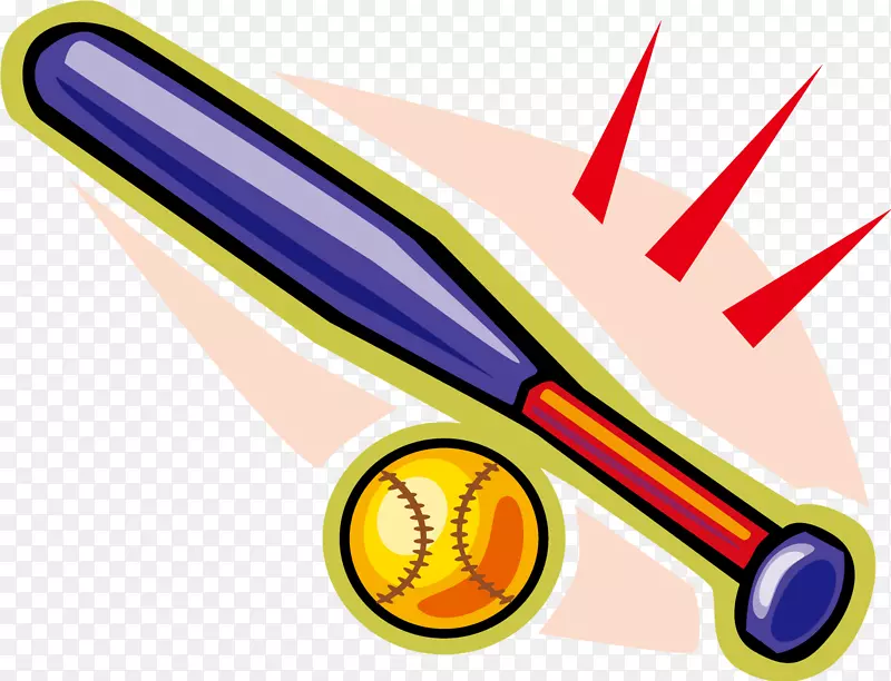 棒球拍垒球夹艺术卡通棒球