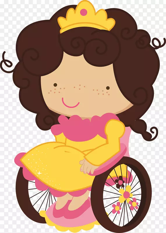 王子生日轮椅王冠卡通公主轮椅