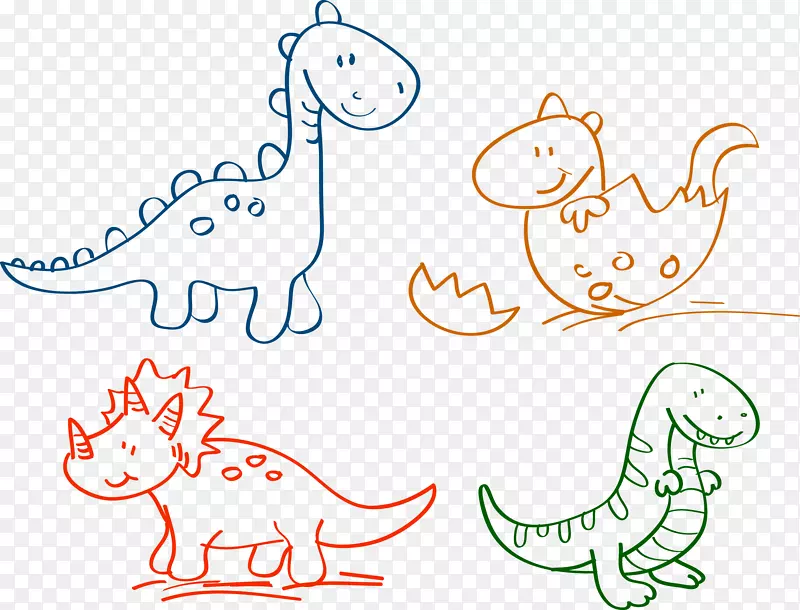 卡通画恐龙传统动画-恐龙