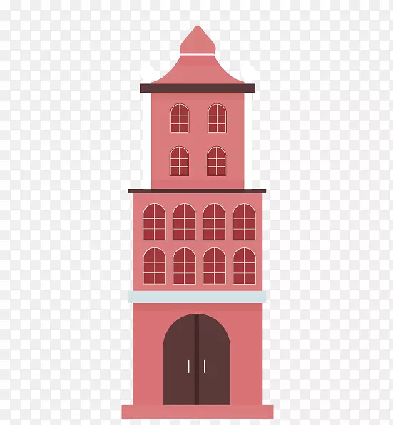 教堂建筑-红色教堂建筑
