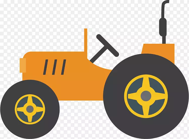 拖拉机农业-黄色拖拉机