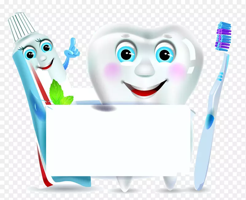 牙膏牙刷夹艺术卡通牙齿图像牙刷